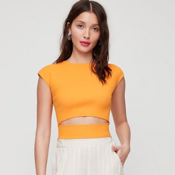 🇨🇦 Aritzia - Wilfred Cut-out Knit Top (White) - Picture 12 of 15